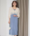 【SALE/40%OFF】Feroux チュールボレロ×キャミドレスセット フェルゥ ワンピース・ドレス ドレス ブラック ブルー【送料無料】