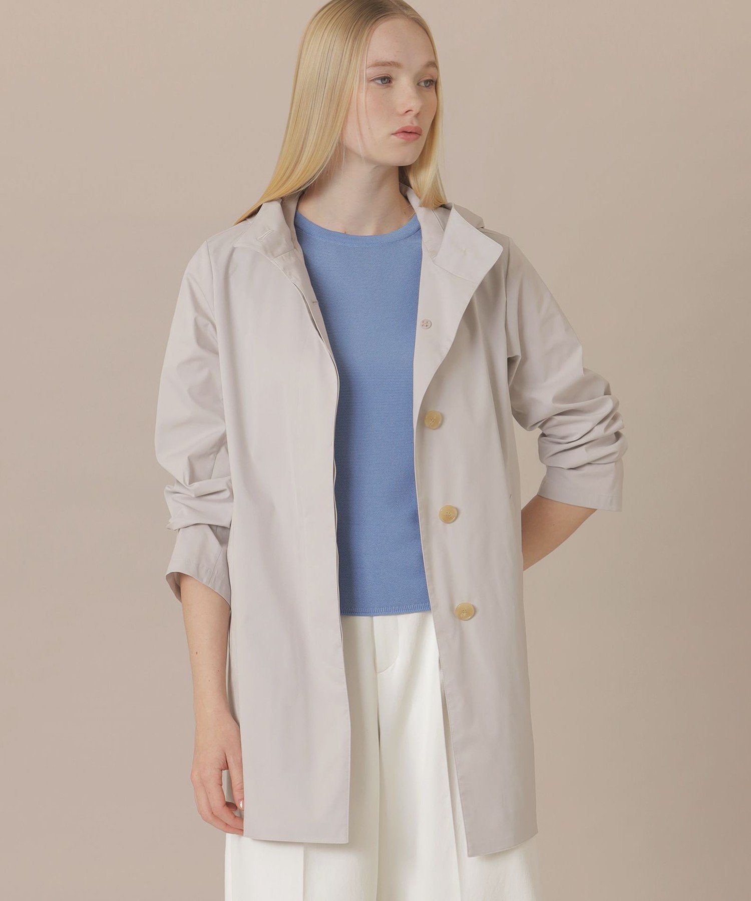 【WEB・一部店舗限定】【CHRYSTON/クリストン】フーデッドコート マッキントッシュ ロンドン ジャケット・アウター その他のジャケット・アウター グレー ブラック