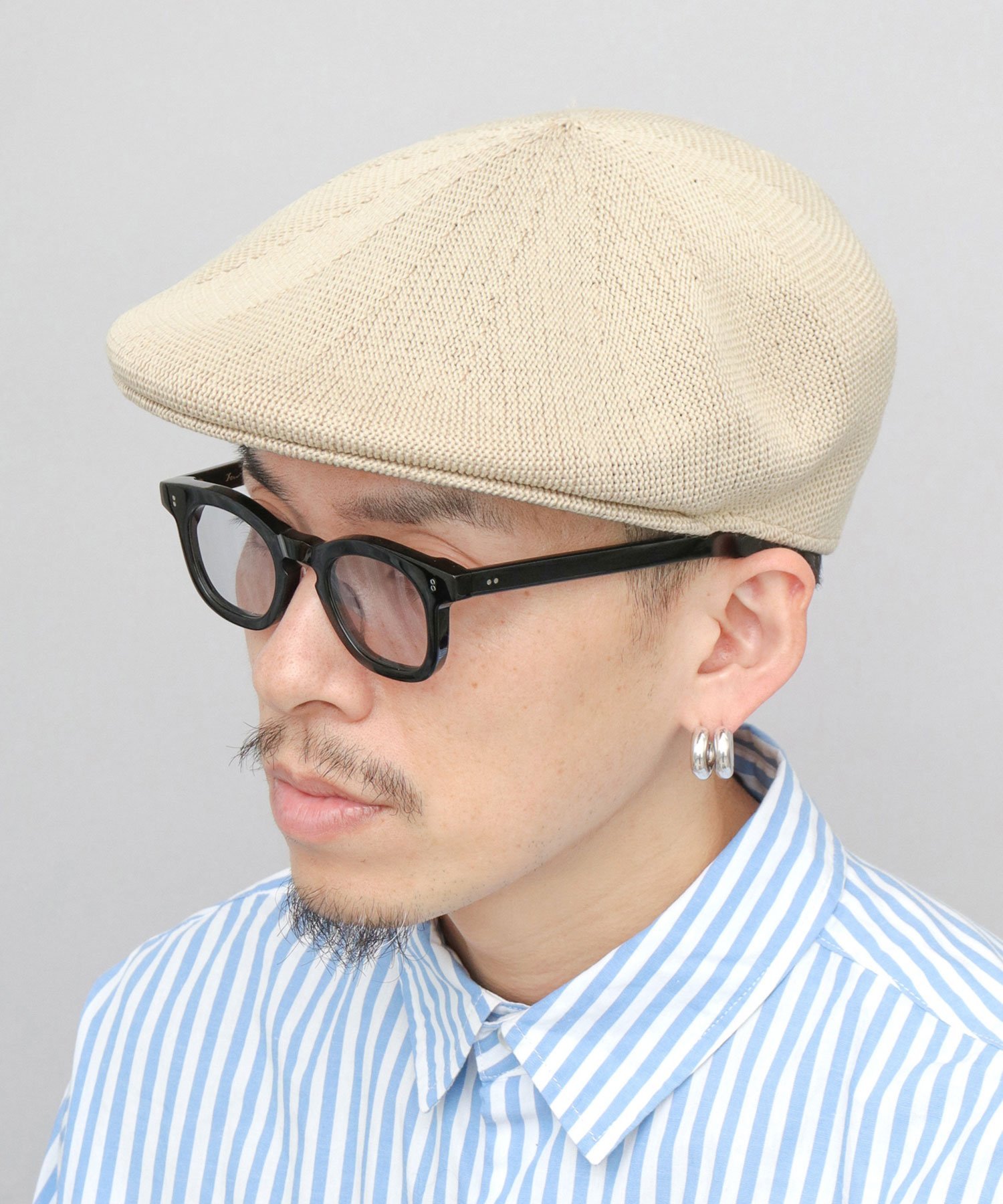 ReqHatter ReqHatter サーモハンチング ワイドシルエット エー.エム.エス. 帽子 ハンチング・ベレー帽 ベージュ ブラック【送料無料】