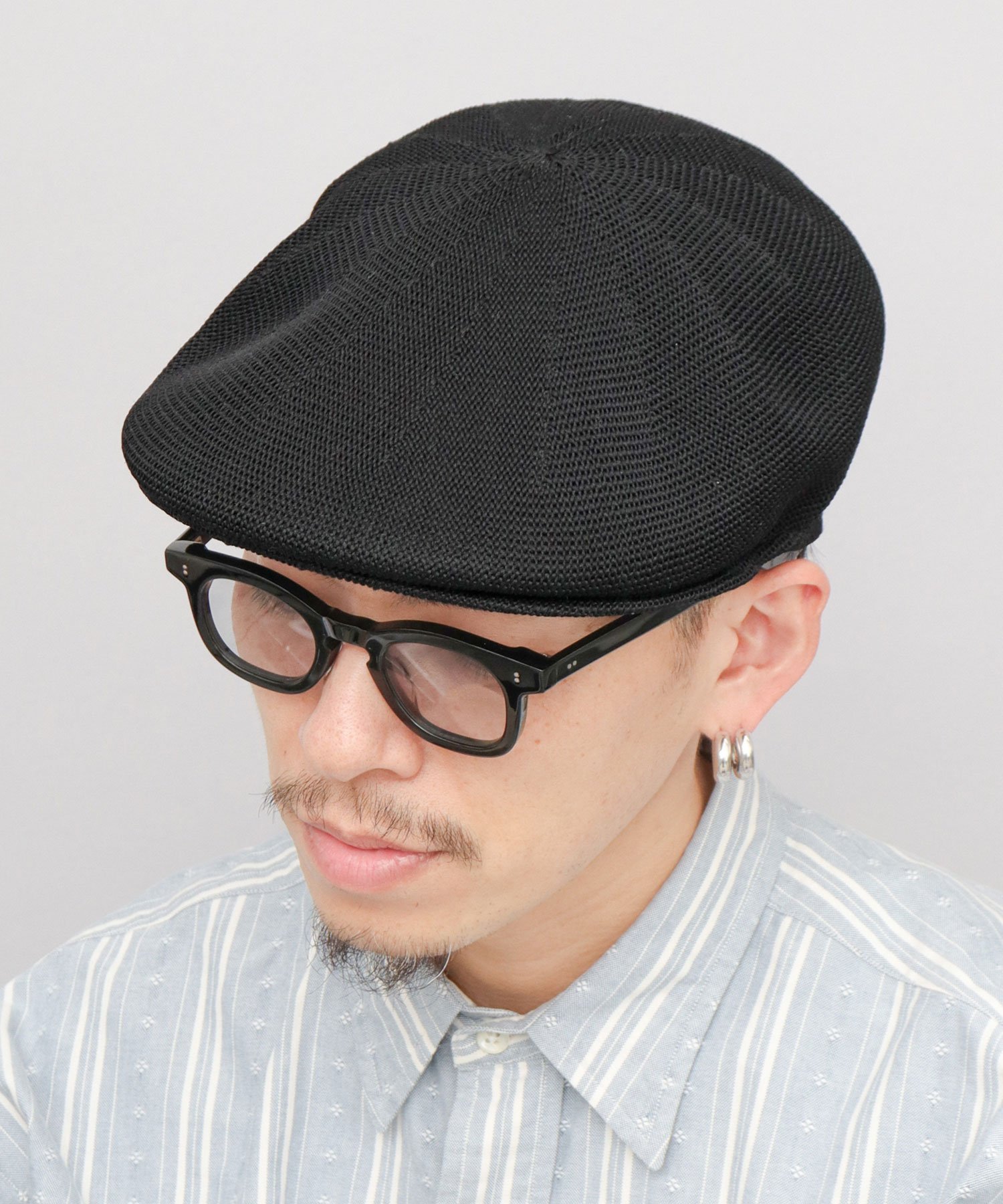ReqHatter ReqHatter サーモハンチング ワイドシルエット エー.エム.エス. 帽子 ハンチング・ベレー帽 ベージュ ブラック【送料無料】