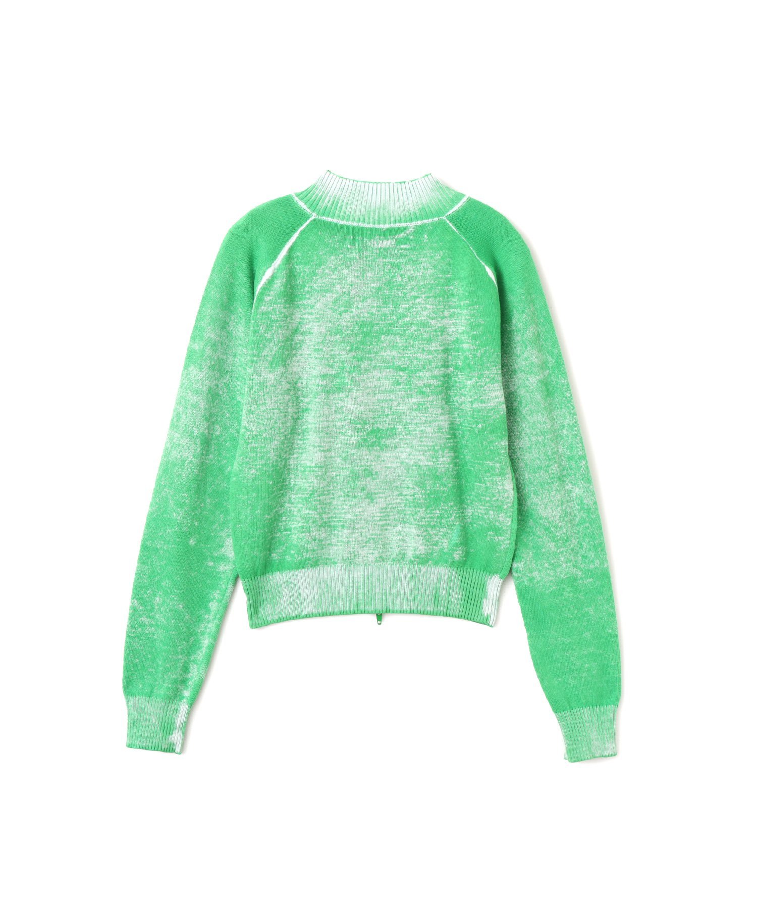 atmos pink atmos pink Faded Coler Zip-up Cardigan GREEN アトモス トップス ニット グリーン