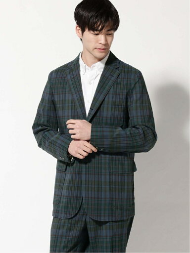 Dark Madras 3-button Sport Coat 11-16-1568-887: Navy Dark Madras 3-button Sport Coat 11-16-1568-887: Navy