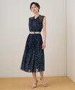 アナイ　ドレス 【SALE／30%OFF】ANAYI モザイクレオパードプリーツ ワンピース アナイ ワンピース・ドレス ワンピース ネイビー【送料無料】