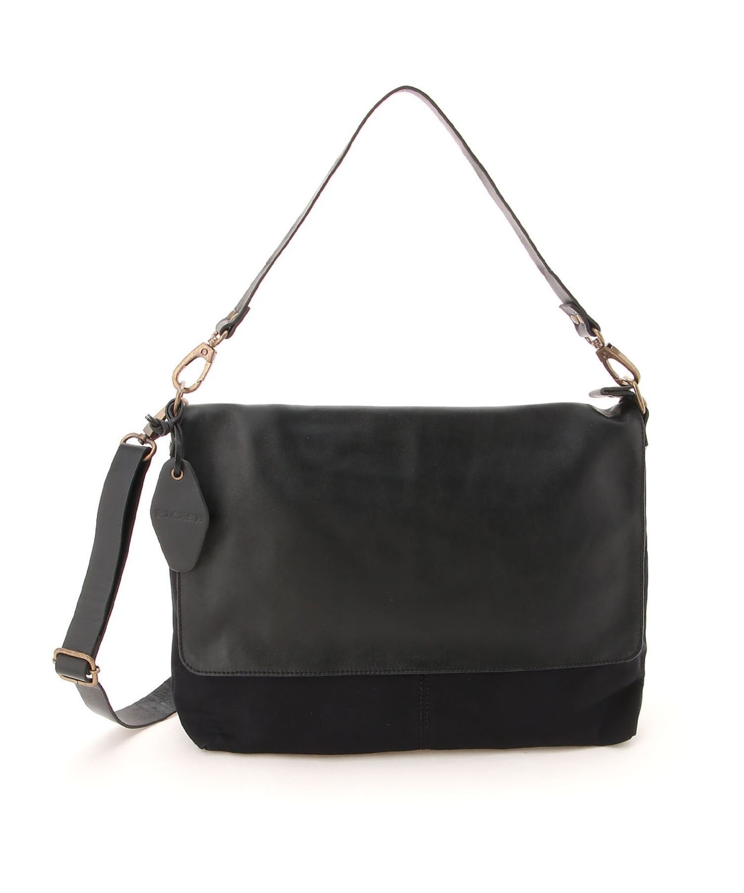 BICASH BICASH/(M)キャンバスショルダーバッグ ビカ‐シ バッグ ショルダーバッグ ブラック ネイビー【送料無料】