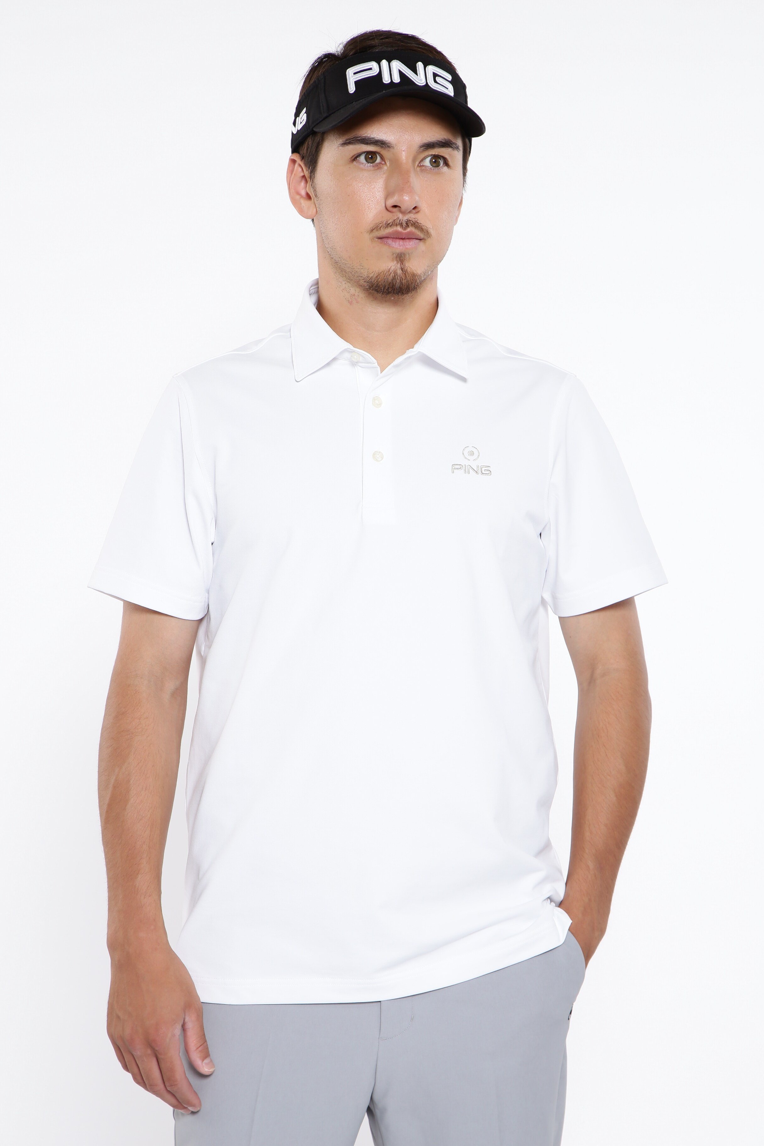 PING APPAREL 表カノコ半袖ポロシャツ ＜GOLD＞ (MENS) ピン アパレル トップス ポロシャツ イエロー ホワイト ネイビー【送料無料】