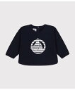 【SALE/20%OFF】PETIT BATEAU スウェット長袖プルオーバー プチバトー トップス スウェット・トレーナー ネイビー【送料無料】