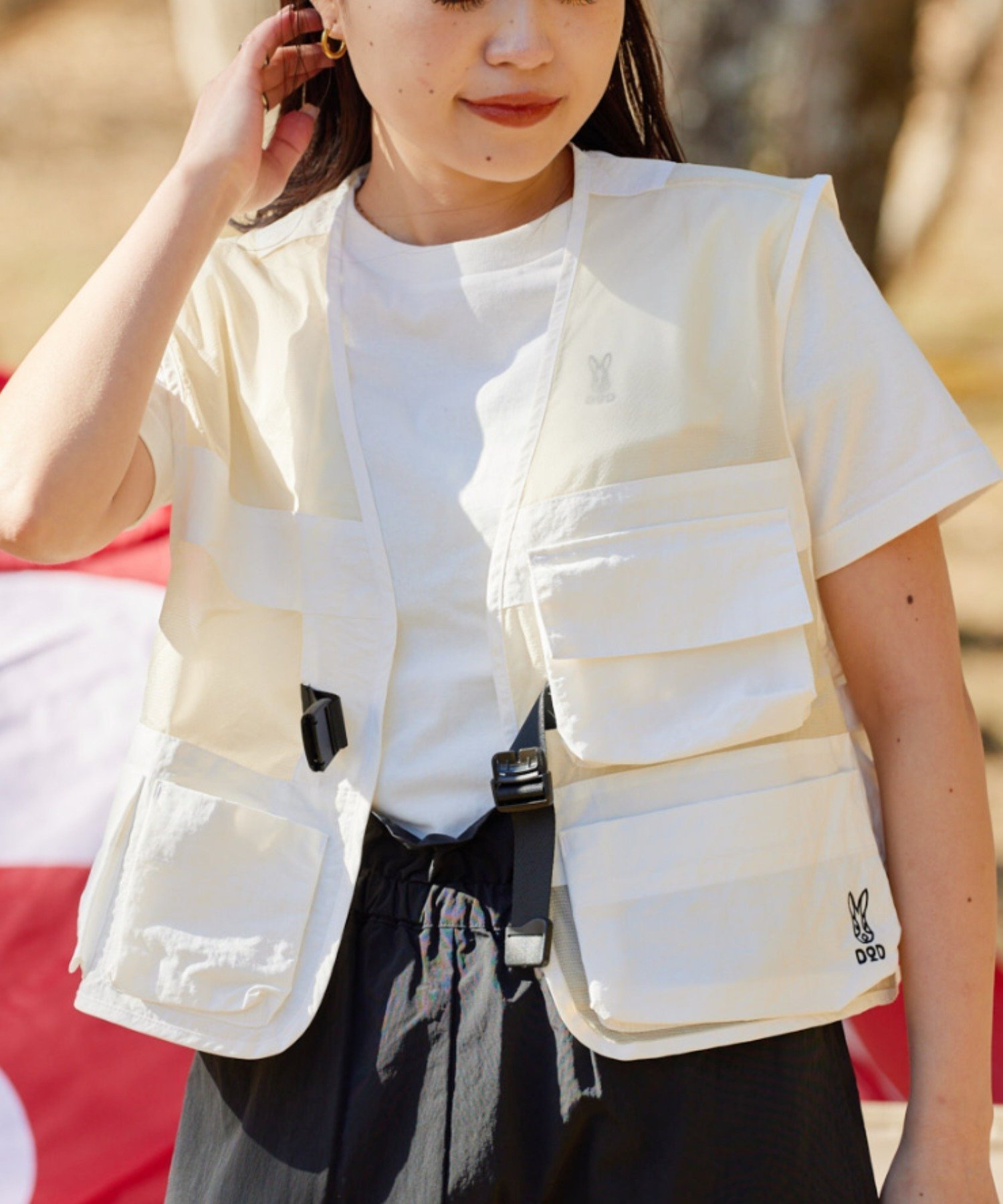 CIAOPANIC TYPY 【DOD別注】サササノべー / レディース チャオパニックティピー トップス ベスト・ジレ ホワイト ベージュ【送料無料】のサムネイル