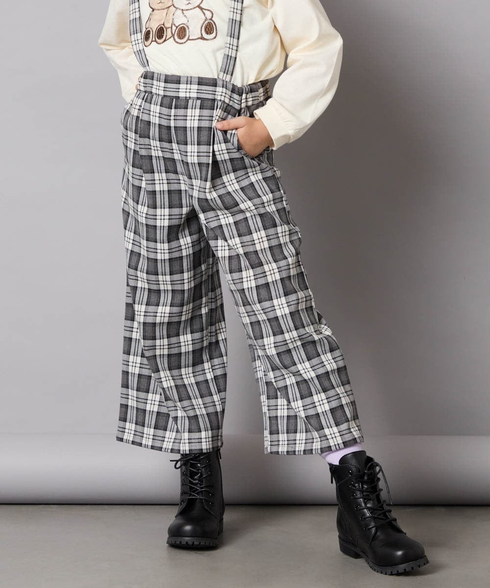 【SALE／50%OFF】a.v.v [120-160]サス付きチェックワイドパンツ アー・ヴェ・ヴェ ...