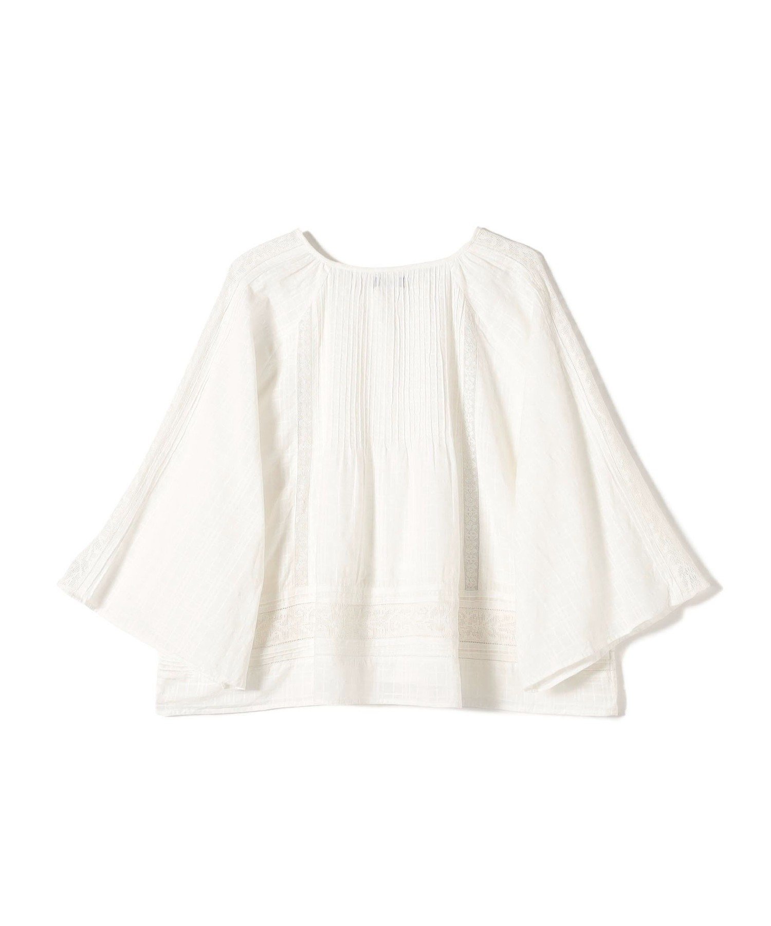 【SALE／40%OFF】SHIPS WOMEN Fanaka:＜手洗い可能＞ピンタック ベル スリーブ ブラウス シップス トップス シャツ・ブラウス ホワイト【送料無料】
