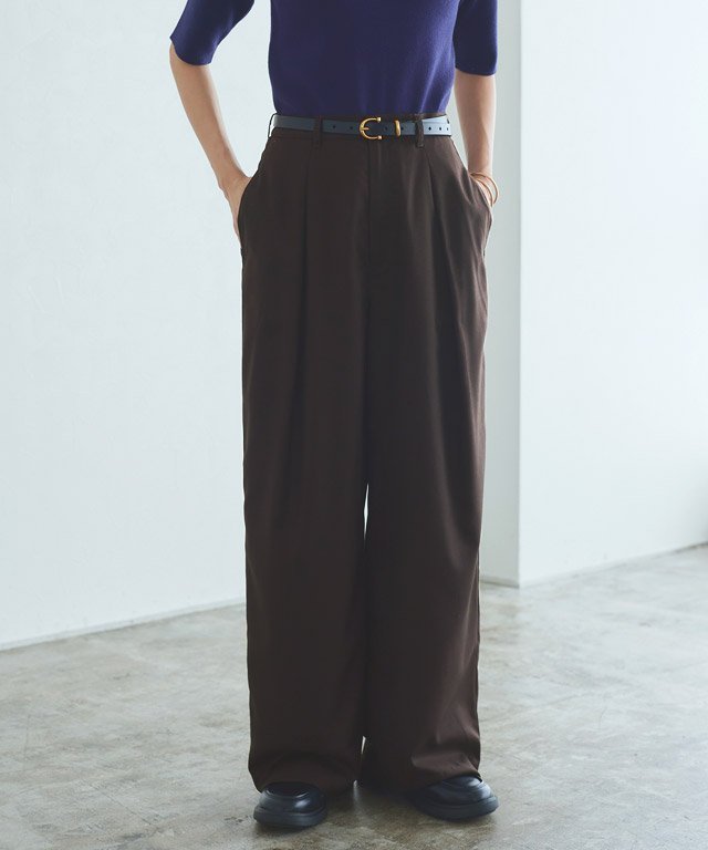 【SALE／10%OFF】RASW [RASW]ウールミックスタックワイドパンツ ピエロ パンツ その他のパンツ グレー【送料無料】のサムネイル