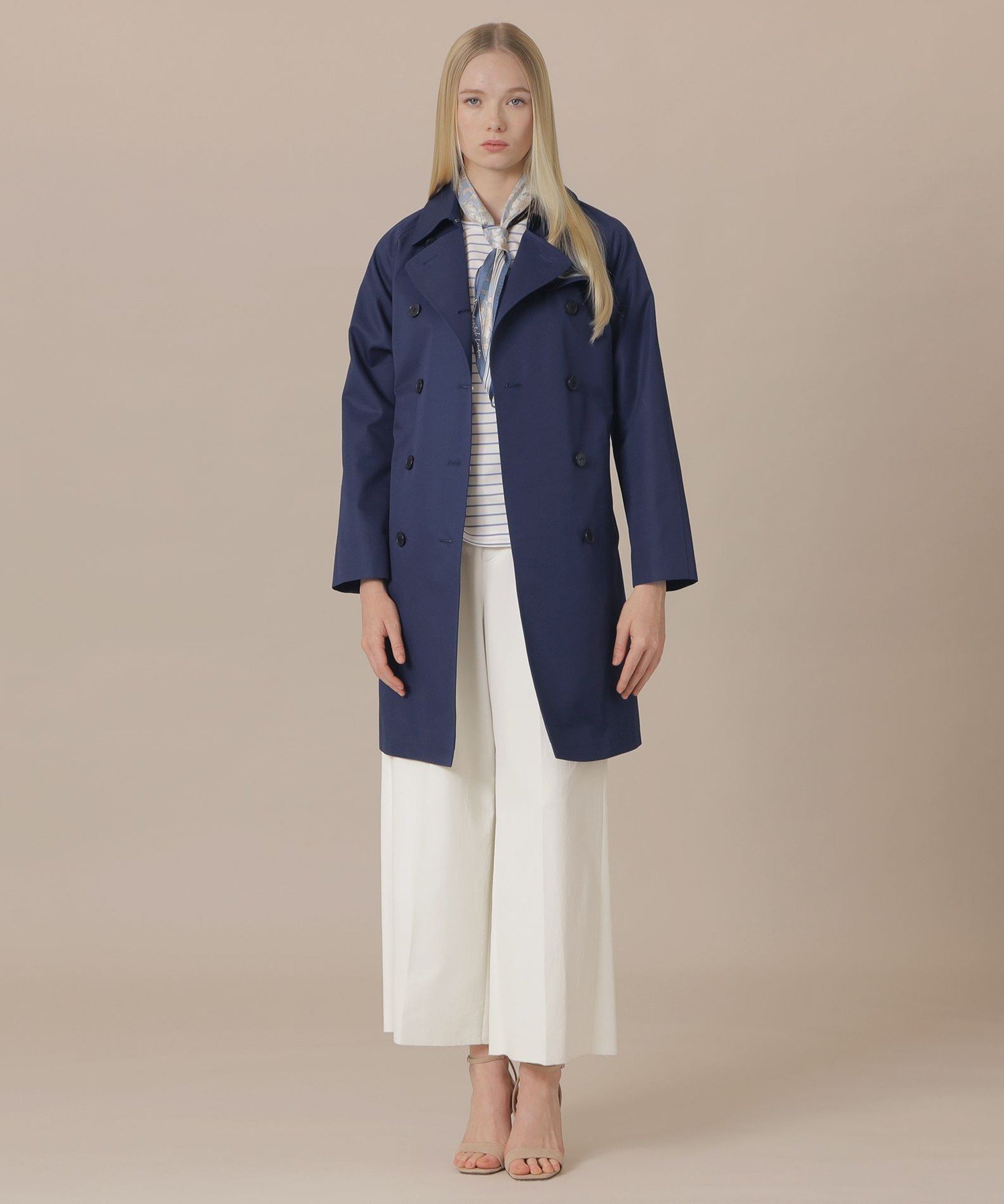 【SALE／33%OFF】MACKINTOSH LONDON 【WEB・一部店舗限定】【FALKIRK/ファルカーク】ハイブリッドギャバジントレンチコート マッキントッシュ ロンドン ジャケット・アウター トレンチコート ベージュ ネイビー【送料無料】