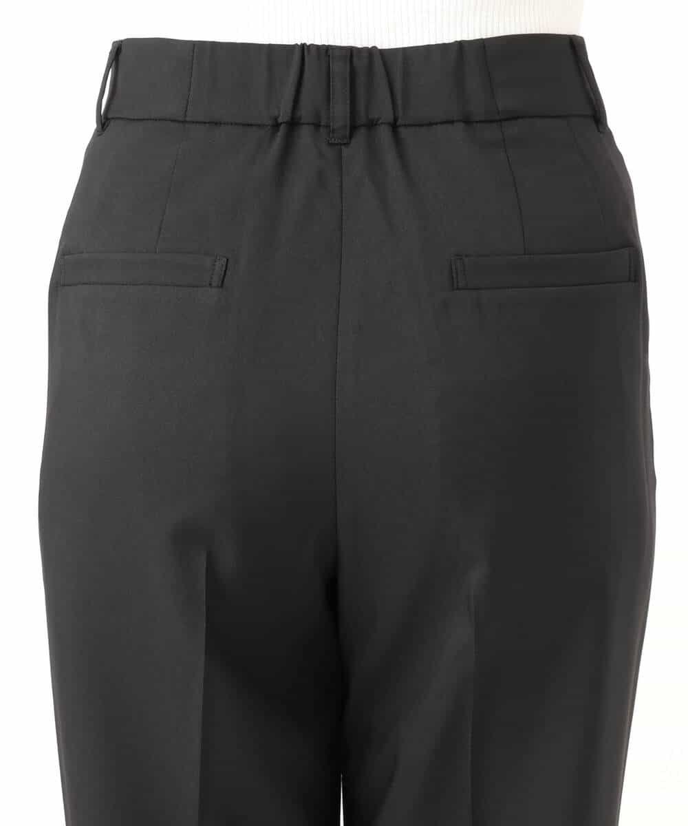 MK MICHEL KLEIN [セットアップ対応/洗える]イージーツイル テーパードパンツ エムケーミッシェルクラン パンツ その他のパンツ ブラウン ブラック