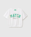 【SALE／67%OFF】BENETTON (UNITED COLORS OF BENETTON.) (K)キッズリブ丈フロントプリント半袖Tシャツ・カットソーG ベネトン(ユナイ..