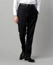 COMME CA MEN 【セットアップ対応】尾州織りイル・プリンチペ タータンチェックスラックス コムサメン スーツ・フォーマル スーツパンツ ブラック【送料...