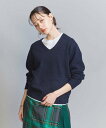 【SALE/65%OFF】BEAUTY&YOUTH UNITED ARROWS ウールコットンブレンド ブークレー Vネック ニットプルオーバー ユナイテッドア...