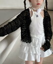 aimoha KIDS 【aimoha-KIDS-】紫外線対策 シアーカーディガン アイモハ トップス カーディガン ホワイト ブラック