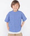 SHIPS KIDS SHIPS KIDS:100~130cm /エンブロイダリー シャツ シップス トップス シャツ・ブラウス ブルー【送料無料】