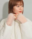 【SALE/50%OFF】Ray BEAMS フェイクファー アームウォーマー ビームス アウトレット ファッション雑貨 手袋 ピンク ベージュ