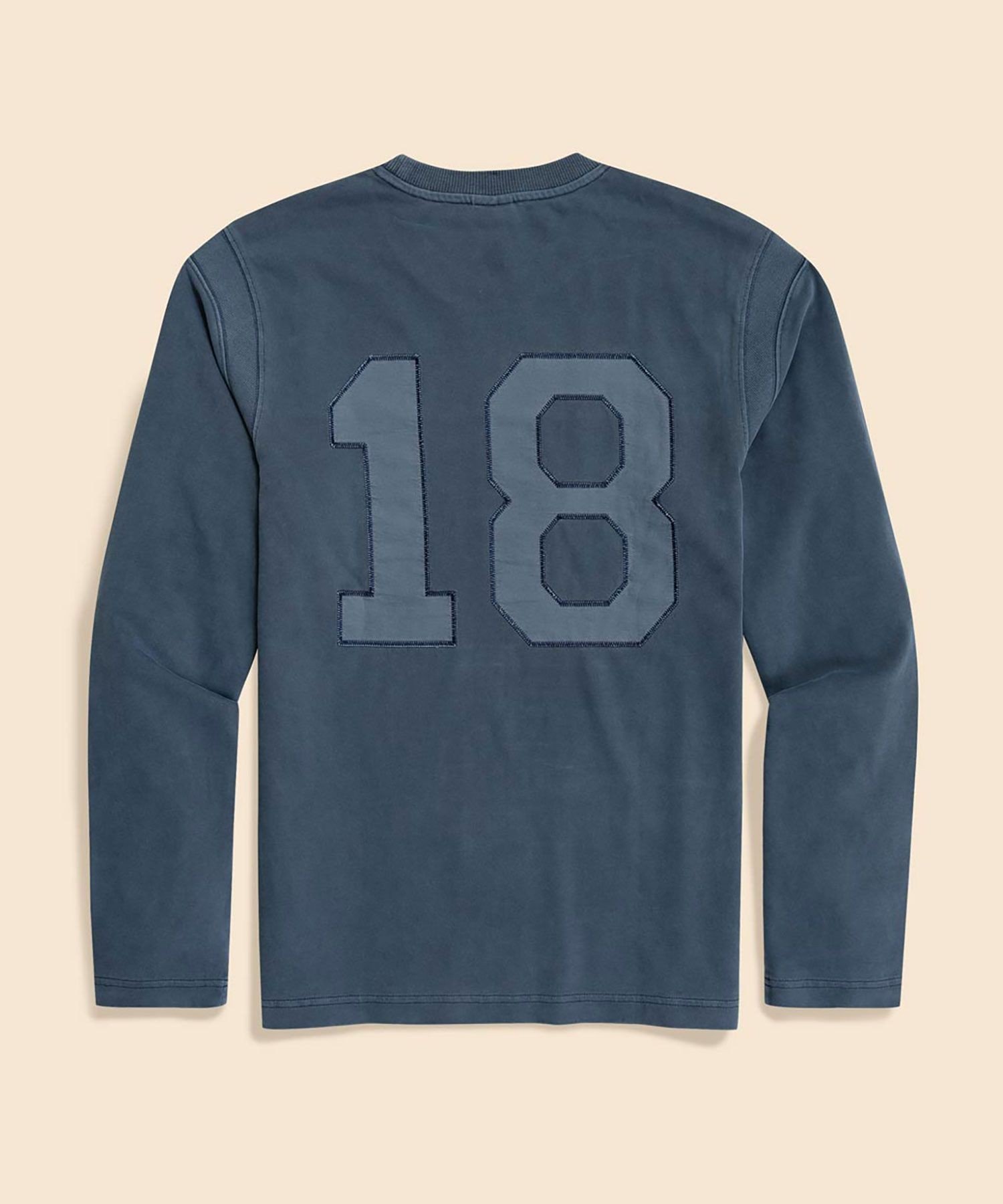 【SALE／35%OFF】BROOKS BROTHERS コットンジャージー GFロゴ バックナンバーパッチ ロングスリーブTシャツ ブルックス ブラザーズ トップス スウェット・トレーナー ネイビー【送料無料】