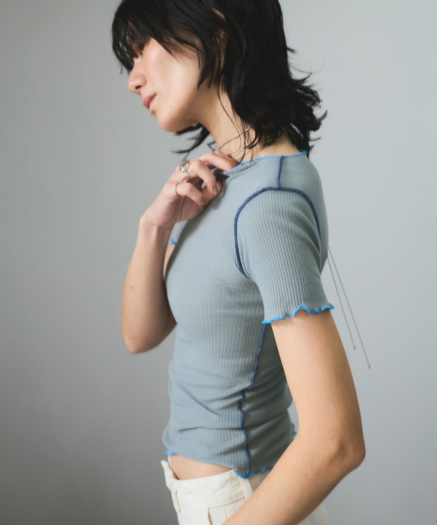 【SALE／40%OFF】SALON adam et rope' 【Baserange(ベースレンジ)】VEIN TEE サロン アダム エ ロペ トップス カットソー・Tシャツ【送料無料】
