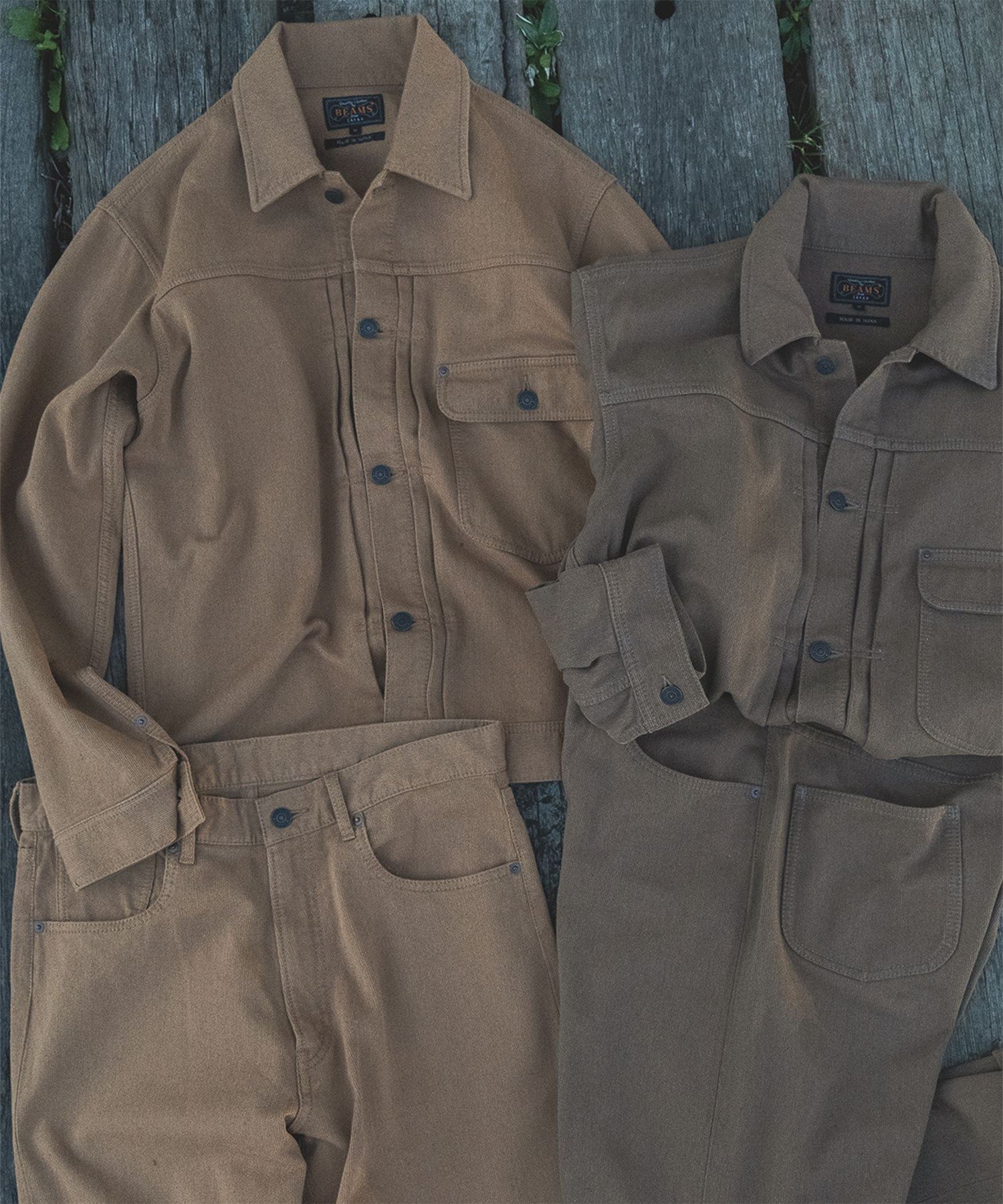 BEAMS PLUS Digger Jacket OC Pique ビームス メン ジャケット・アウター ブルゾン・ジャンパー ブラウン【送料無料】