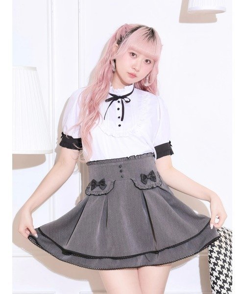 NOEMIE バイカラーヨーク切替ブラウス ノエミー トップス シャツ・ブラウス ホワイト ピンク【送料無料】