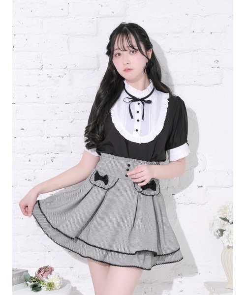 NOEMIE バイカラーヨーク切替ブラウス ノエミー トップス シャツ・ブラウス ホワイト ピンク【送料無料】