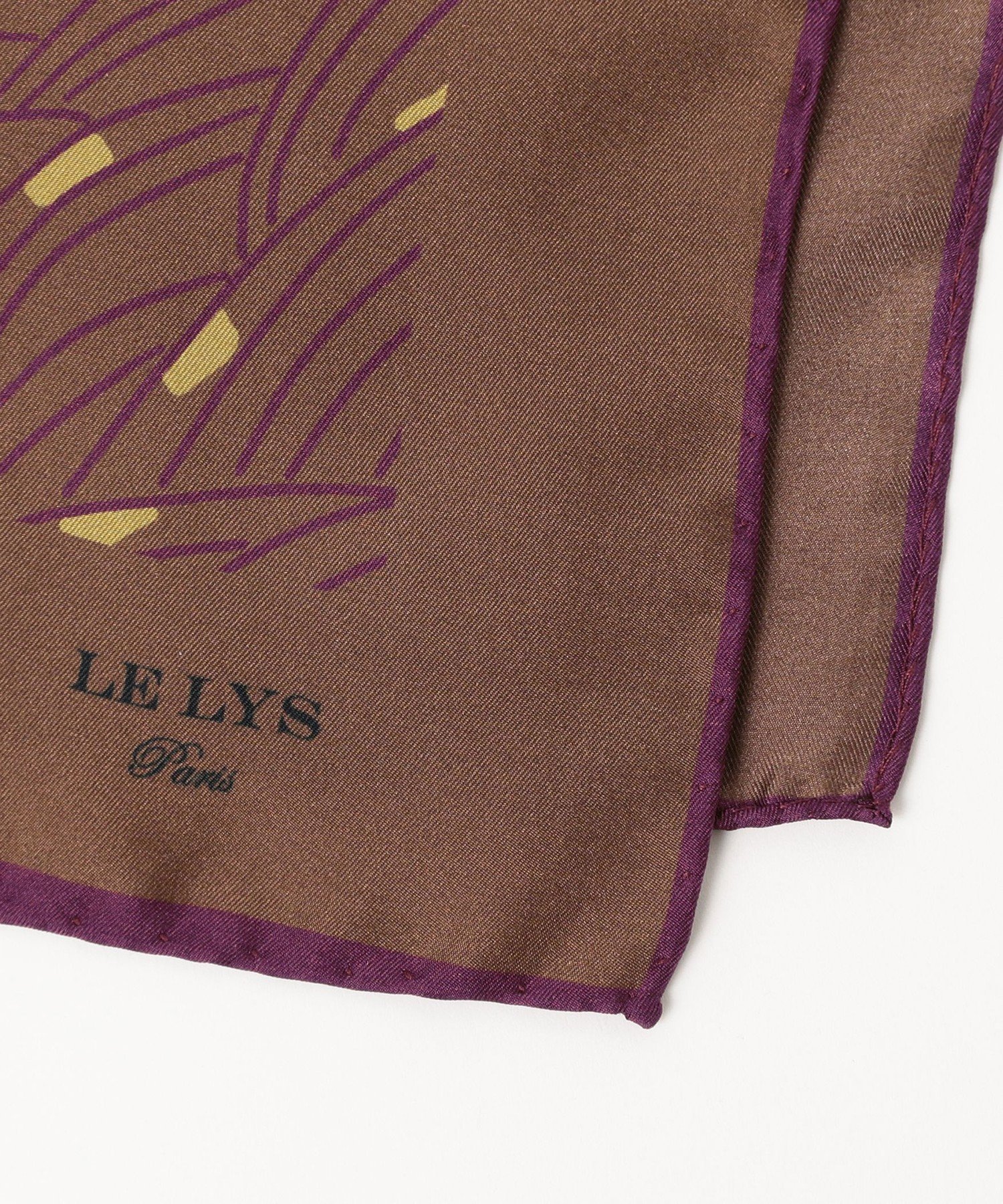 BEAMS F LELYS / シルク プリント ネッカチーフ ビームス メン ファッション雑貨 マフラー・ストール・ネックウォーマー グリーン ブラウン【送料無料】