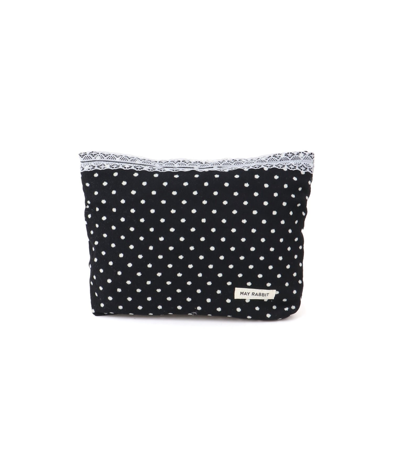 【SALE／20%OFF】Liaa Liaa/(W)ドット柄 レース 大容量ポーチ ミニョントレフル ルームヨンマルサンセレクティッド 財布・ポーチ・ケース ポーチ ブラック