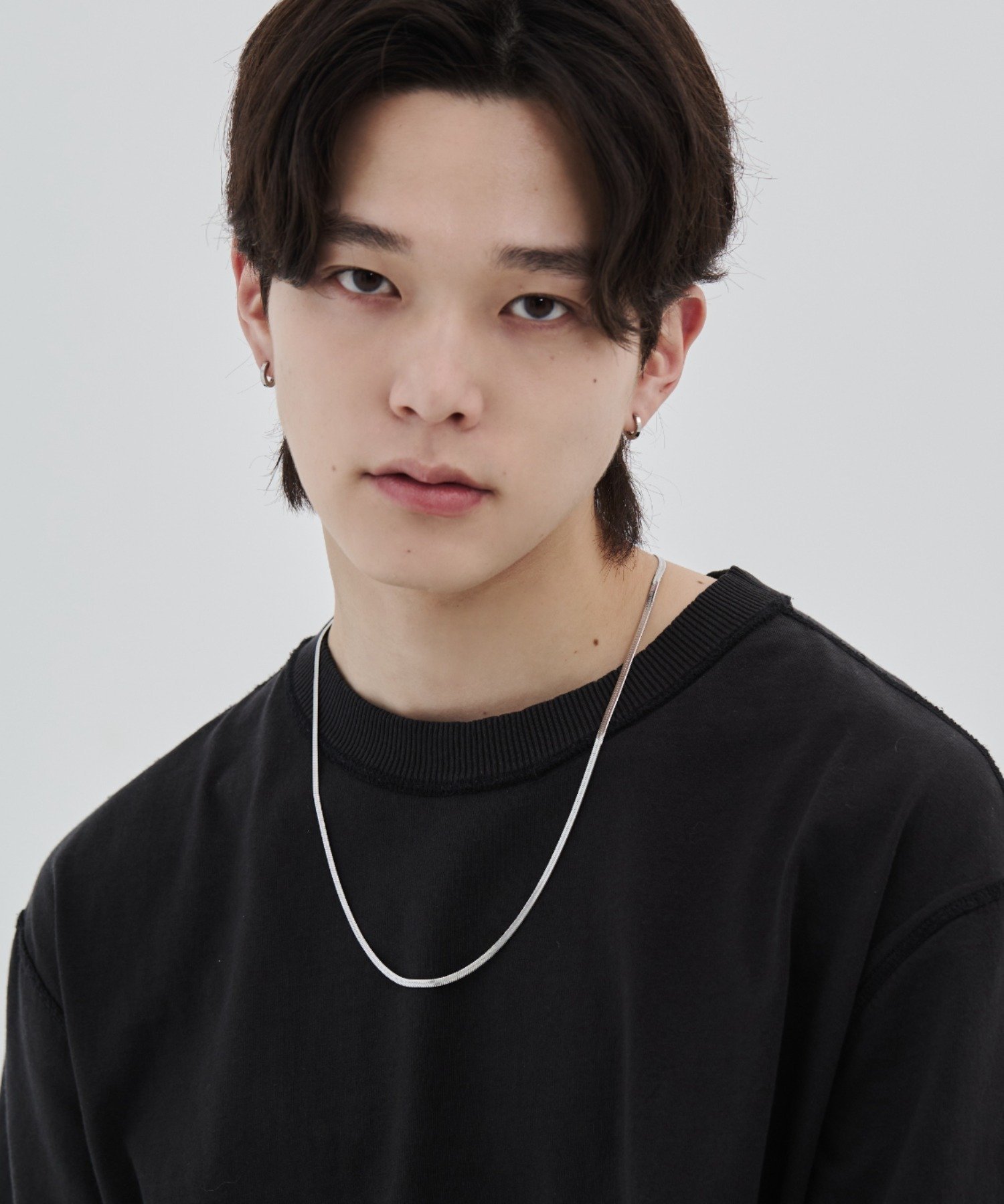 WYZ 【 金属アレルギー対応 】シンプルスネークチェーンネックレス 幅:3mm シーテ アクセサリー・腕時計 ネックレス シルバー