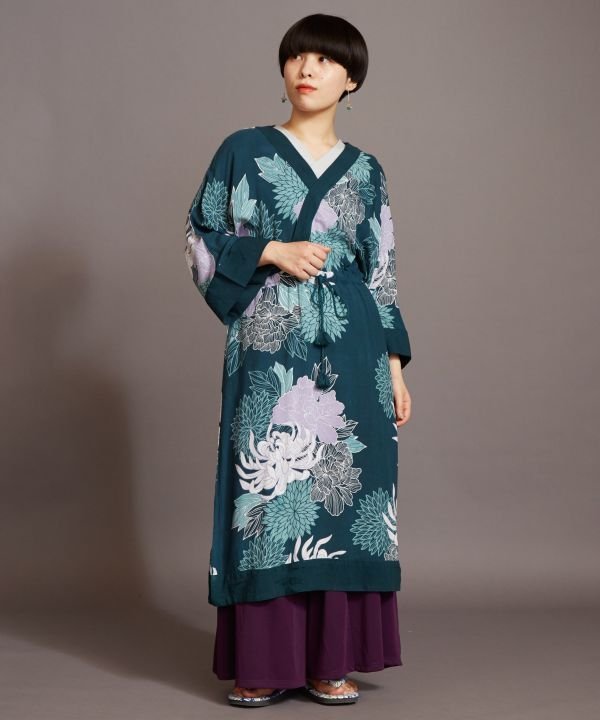 カヤ 夏菊 浴衣ならいワンピース アミナコレクション スカート ロング・マキシスカート グリーン グレー ネイビー ブラック【送料無料】のサムネイル