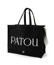Patou PATOU LARGE TOTE BAG パトゥ バッグ トートバッグ ブラック ホワイト【送料無料】