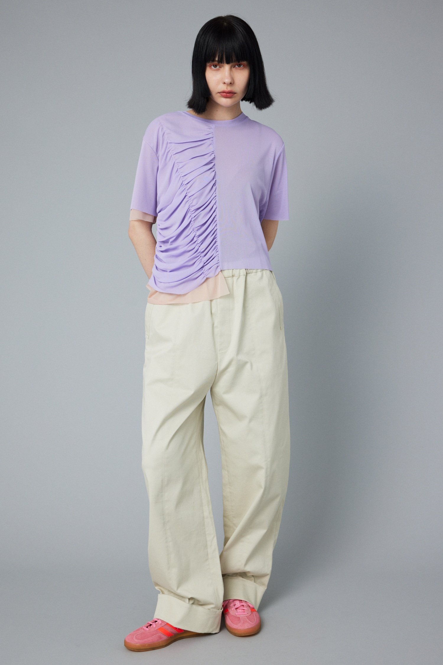 HeRIN.CYE Cocoon cuff pants ヘリンドットサイ パンツ その他のパンツ ブラック ブルー ホワイト