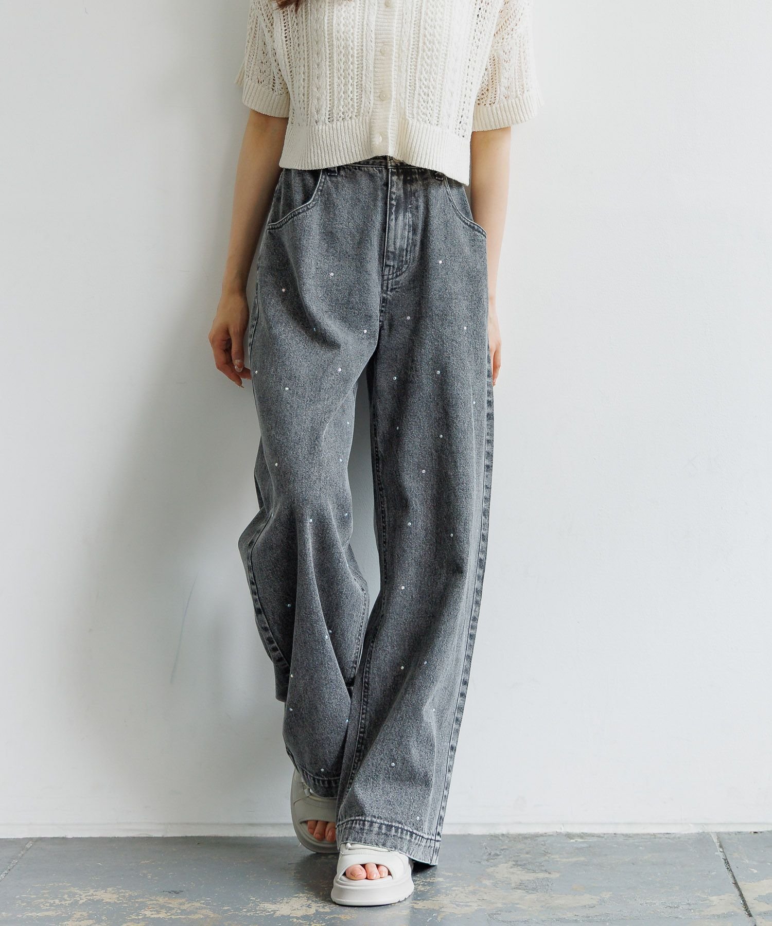 【SALE／50%OFF】GLOBAL WORK 大人見えアソートデニム/AND YUA ANY/147477 グローバルワーク パンツ ジーンズ・デニムパンツ ブルー ブラック ホワイトのサムネイル