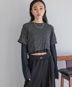 【SALE/70%OFF】JEANASIS ワッシャーレイヤードLS TEE ジーナシス トップス カットソー・Tシャツ ホワイト ベージュ グレー