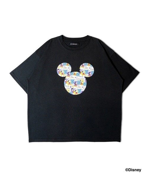 JACKROSE Mickey アメコミプリント SS Tシャツ(MENS) ジャックローズ トップス カットソー・Tシャツ ブラック ホワイト