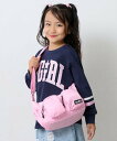 X-girl Stages ダブルポケットショルダーバッグ ナルミヤオンライン バッグ ショルダーバッグ ピンク ブルー【送料無料】