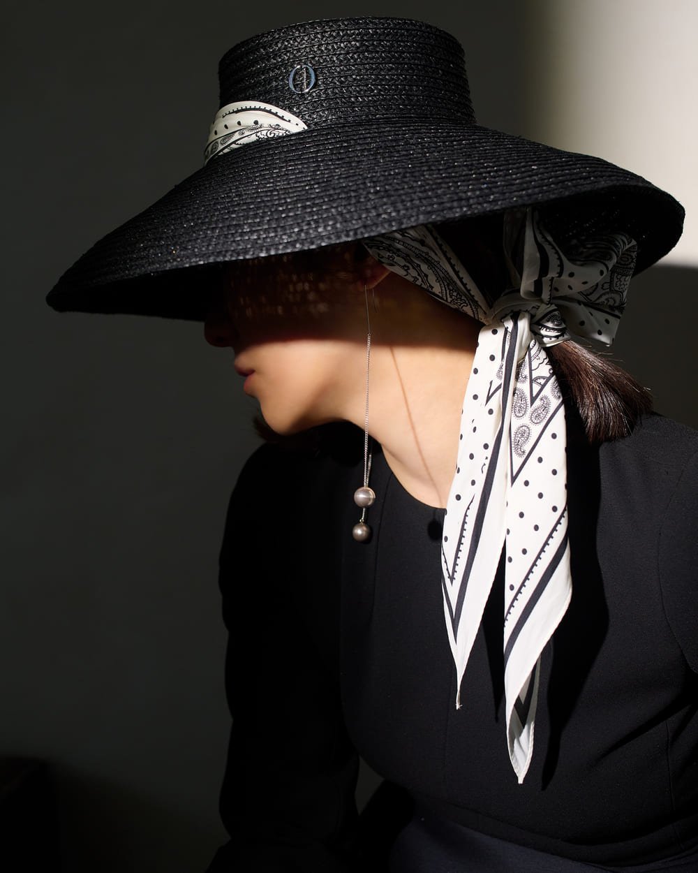 Chapeau d' O Chapeau d' O Scarf Arrange Hat / シャポードオー オーバーライド 帽子 ハット ベージュ ブラック【送料無料】