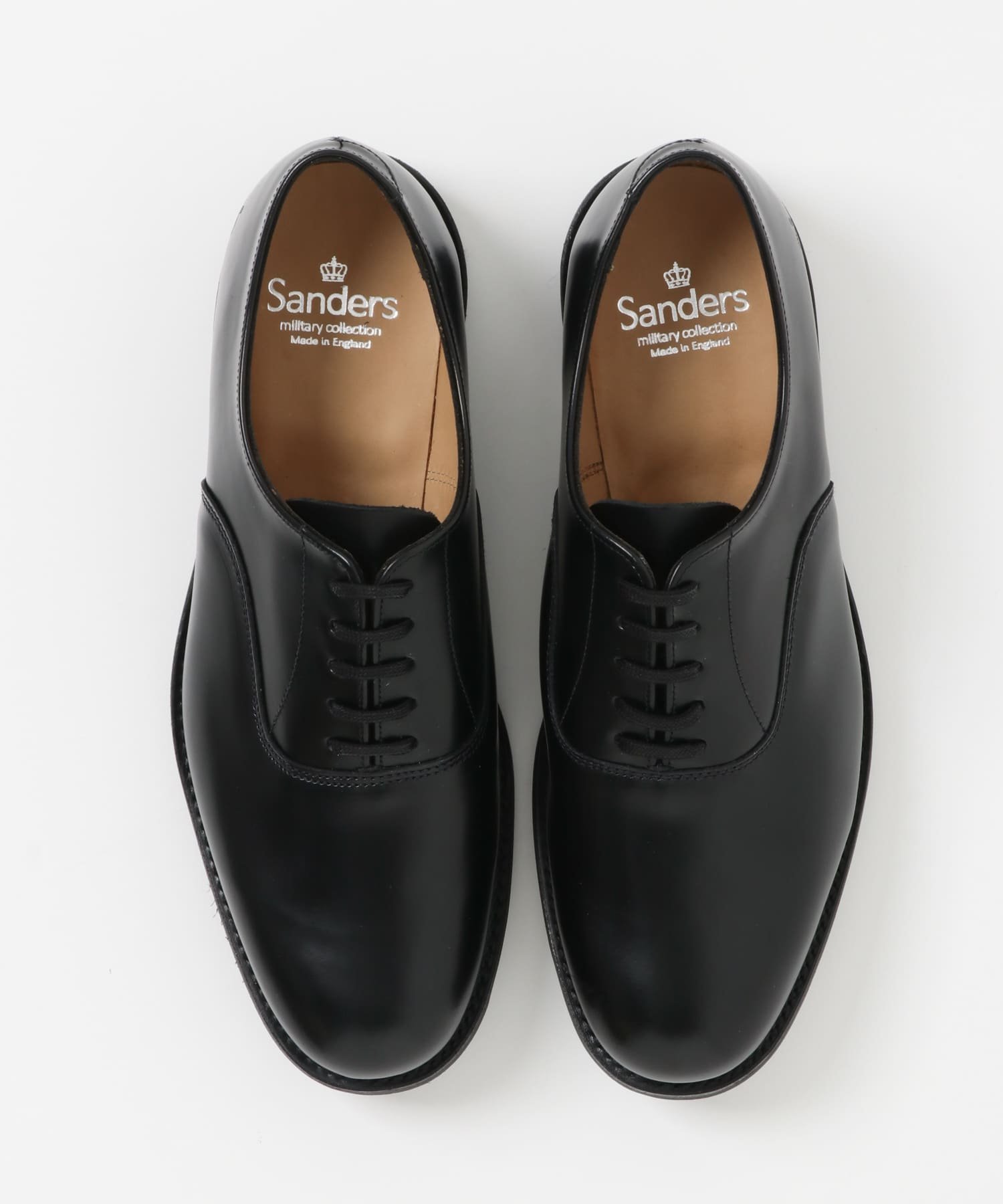 URBAN RESEARCH 『別注』Sanders×URBAN RESEARCH MILITARY OXFORD PLAIN アーバンリサーチ シューズ・靴 レースアップ・ドレスシューズ ブラック【送料無料】