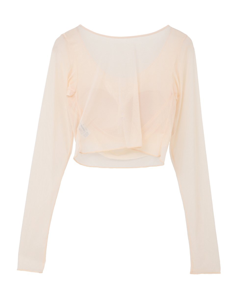 Liesse 【NICENICE MOMENT/ナイスナイスモーメント】MESH LAYERD SHELL リエス トップス カットソー・Tシャツ ベージュ ブラック