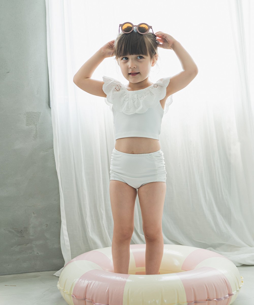 【SALE／30%OFF】riziere レース襟セパレートスウィムウェア リジェール 水着・スイムグッズ 水着 ホワイトのサムネイル