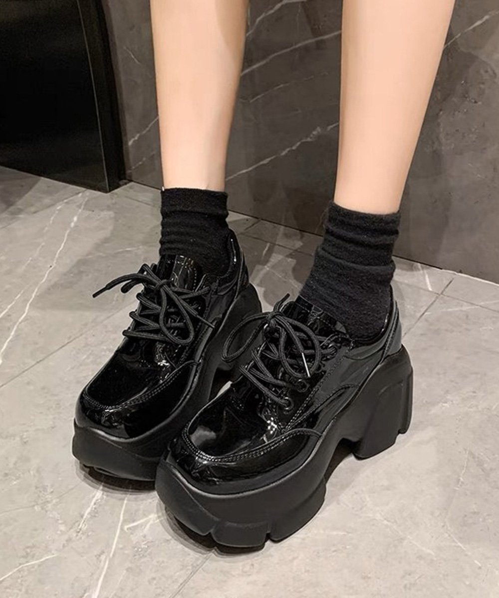 【SALE／30%OFF】miniministore 厚底ローファー韓国 レースアップシューズ ミニミ...