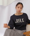 ジル スチュアート 服 レディース JILL by JILL STUART ロゴジャガードビジューニット ジル バイ ジル スチュアート トップス ニット ネイビー ブラック グレー ホワイト ピンク【送料無料】