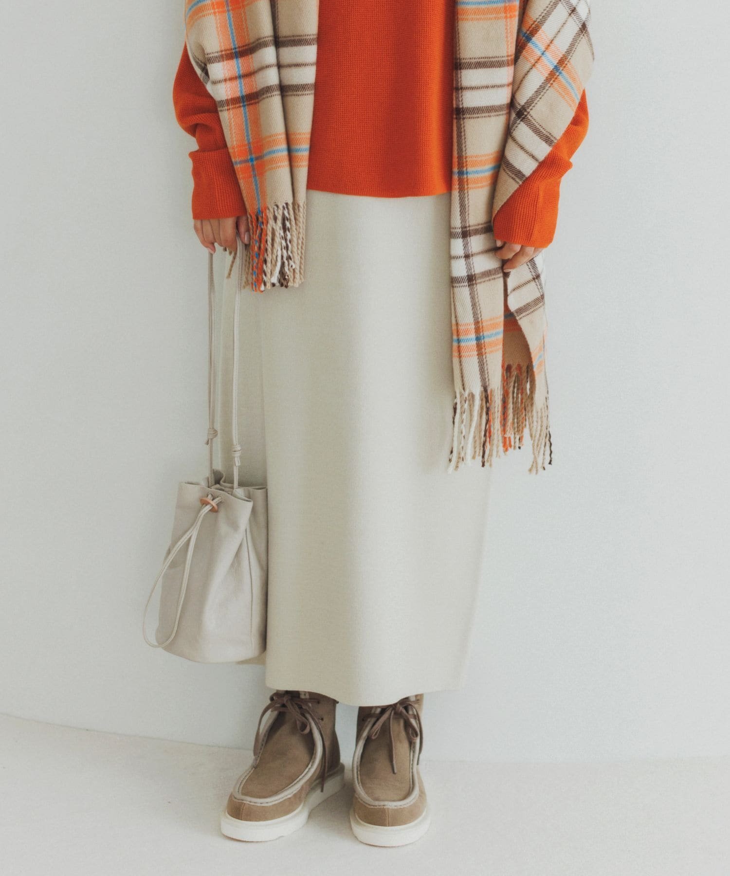 【SALE／50%OFF】studio CLIP 【3シーズン/静電気防止/毛玉軽減】12ゲージらくらくニットスカート[プチ..