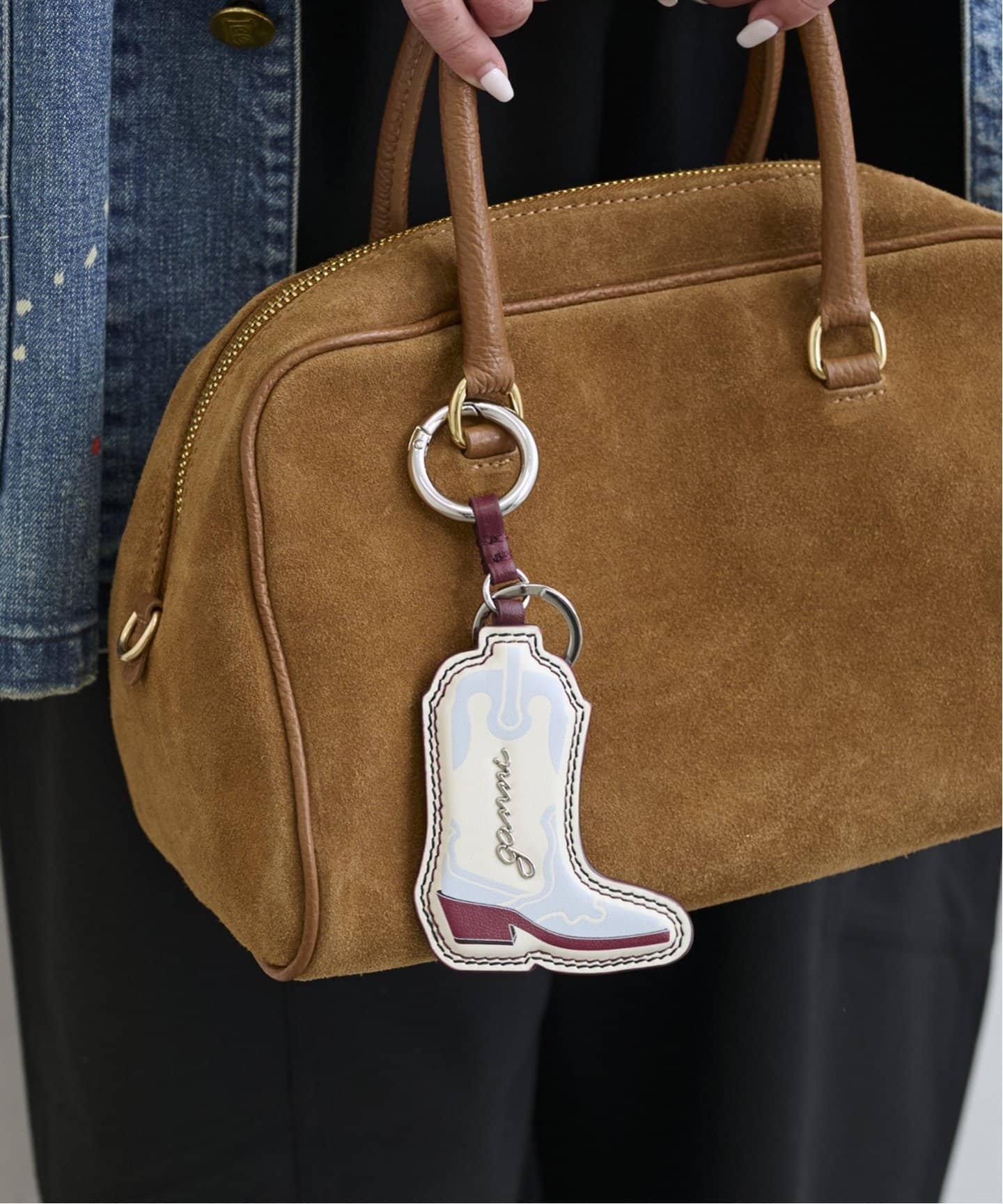 U by SPICK&SPAN GANNI / ガニー Ganni Western Boot Keyring ユーバイスピックアンドスパン 財布・ポーチ・ケース その他の財布・ポーチ・ケース ブルー レッド【送料無料】