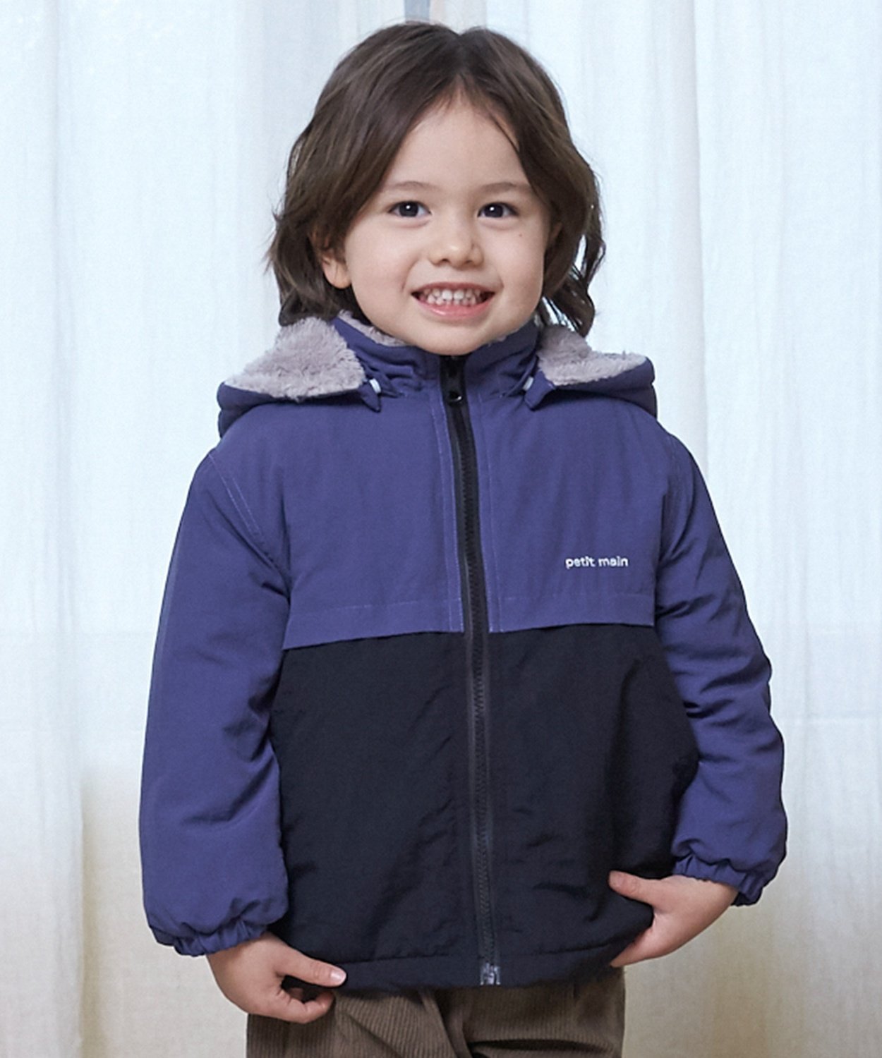 petit main リバーシブル切替ブルゾン ナルミヤオンライン ジャケット・アウター ブルゾン・ジャンパー..