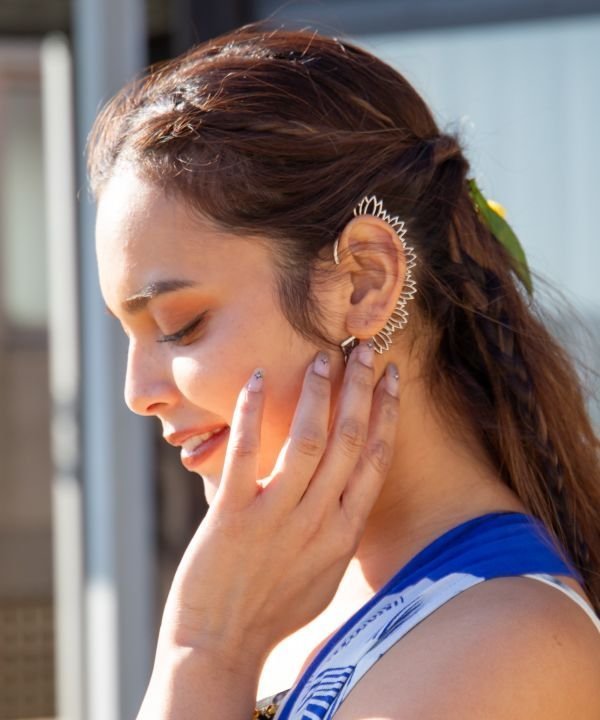 チャイハネ 【チャイハネ】ロータスイヤーフック アミナコレクション アクセサリー・腕時計 イヤリング・イヤーカフ シルバー ゴールド