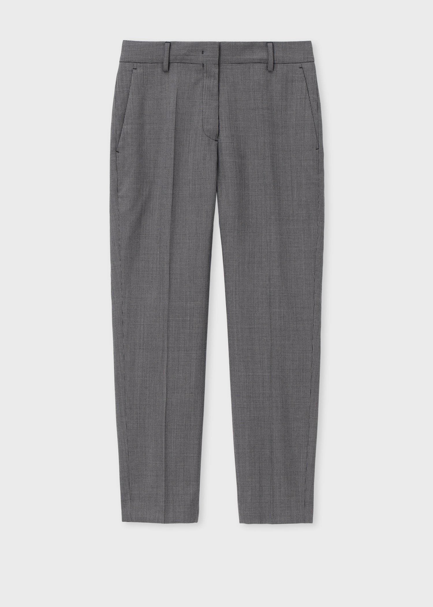 【SALE／30%OFF】Paul Smith ウィメンズ マイクロ ハウンドトゥース テーパードパンツ ポール・スミス パンツ その他のパンツ ネイビー グレー【送料無料】