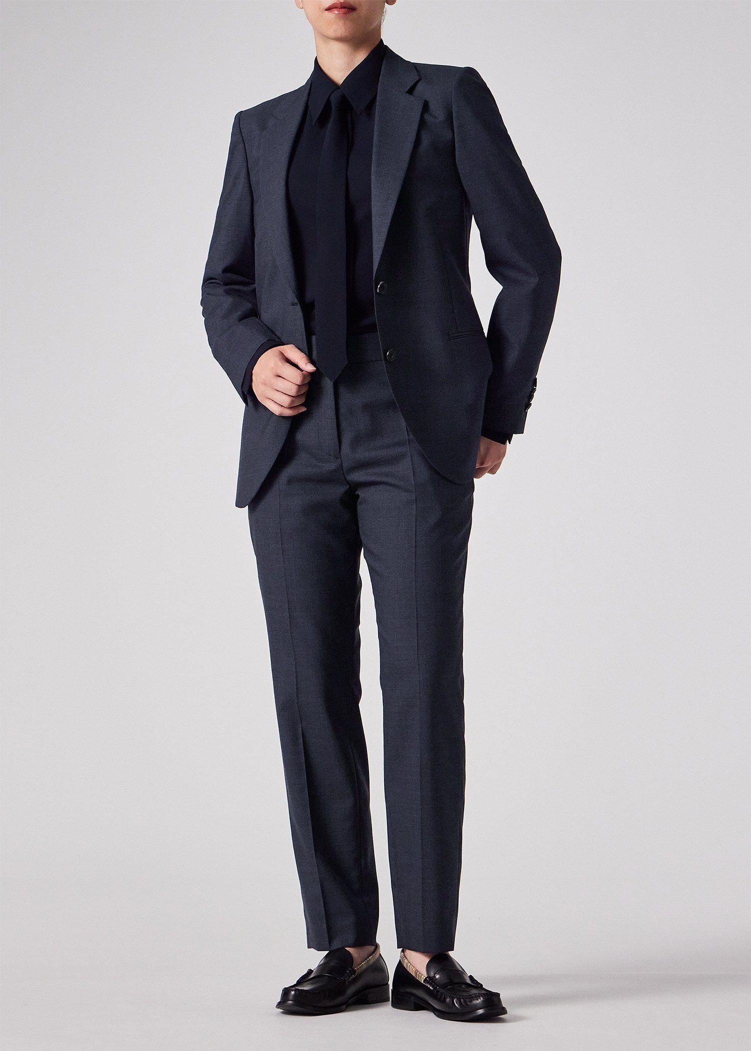 【SALE／30%OFF】Paul Smith ウィメンズ マイクロ ハウンドトゥース テーパードパンツ ポール・スミス パンツ その他のパンツ ネイビー グレー【送料無料】