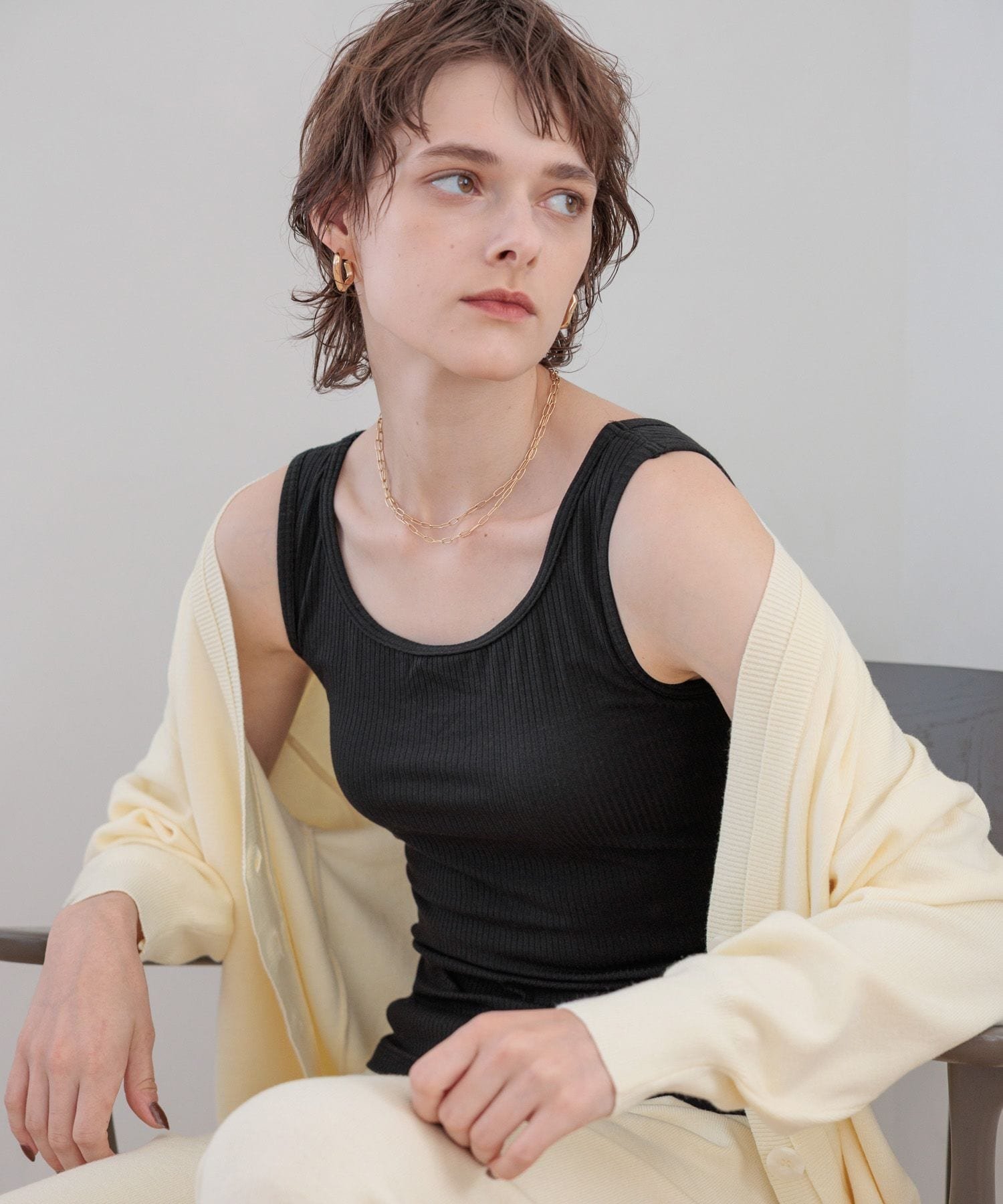 【SALE／42%OFF】bijorie 【bijorie】吸湿発熱/カップ付き リブタンク/NEW BASIC series ベイフロー インナー・ルームウェア その他のインナー・ルームウェア ブラック ベージュ